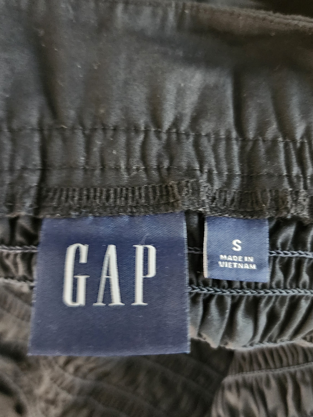 GAP Black Elastic Waist Casual Dress 100% Cotton Size S - Picture 3 of 7